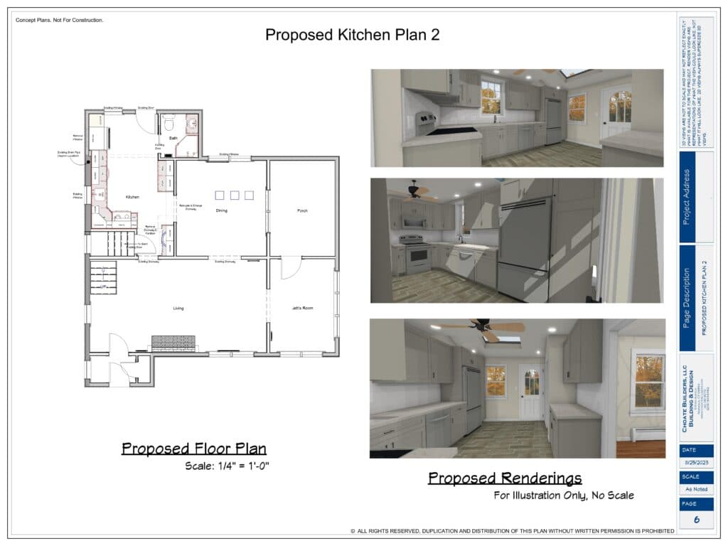 Modern kitchen with white cabinets, stainless steel appliances, and large windows.